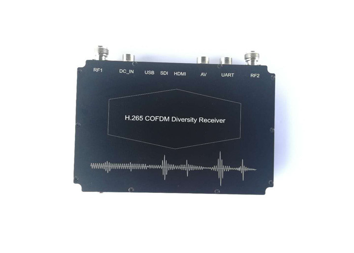Bộ thu video COFDM nhỏ hai kênh để phát sóng kỹ thuật số H.265